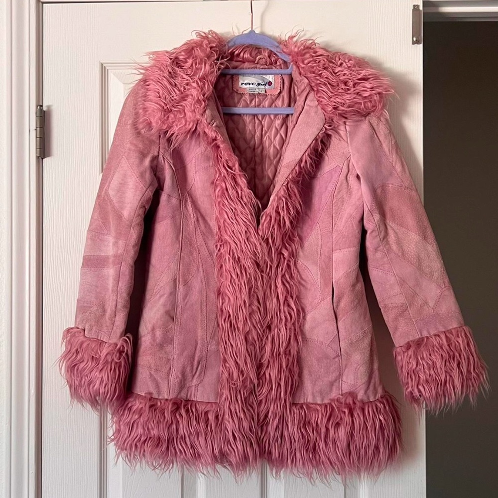 *ISO*! PINK PATCHWORK PENNY LANE COAT